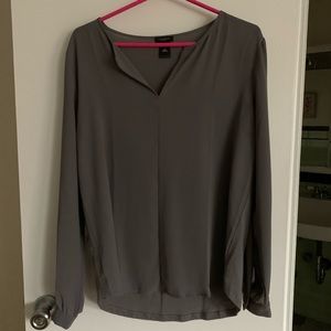 Grey long sleeve blouse